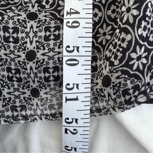 Dex Black & White Boho Maxi Dress – Smocked Waist, V-Neck, XL - Picture 13 of 13